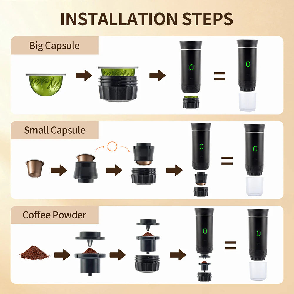 3-In-1 Portable Espresso Machine